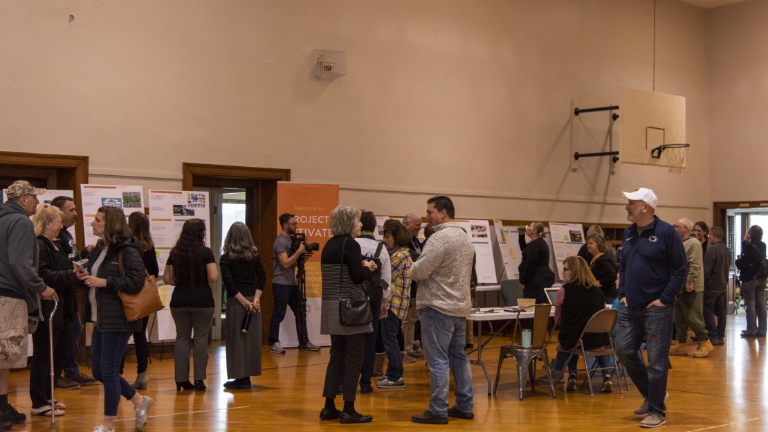 People in gymnasium at Project activate event