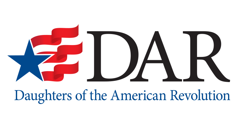 This picture shows the logo of the Daughters of the American Revolution logo against a white background.