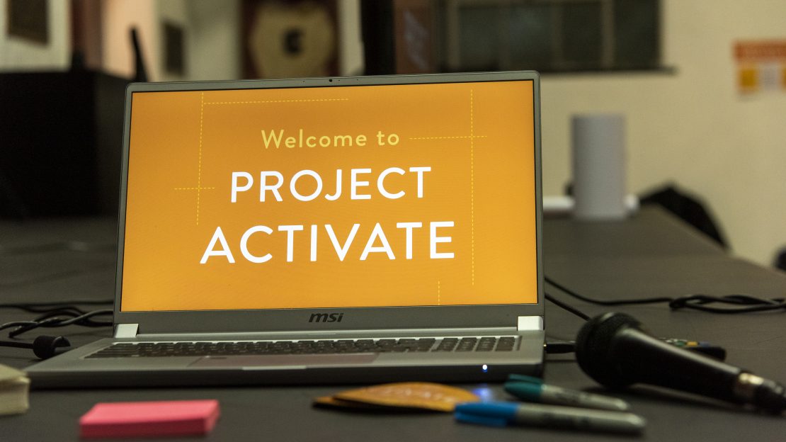 Welcome to Project Activate on computer screen