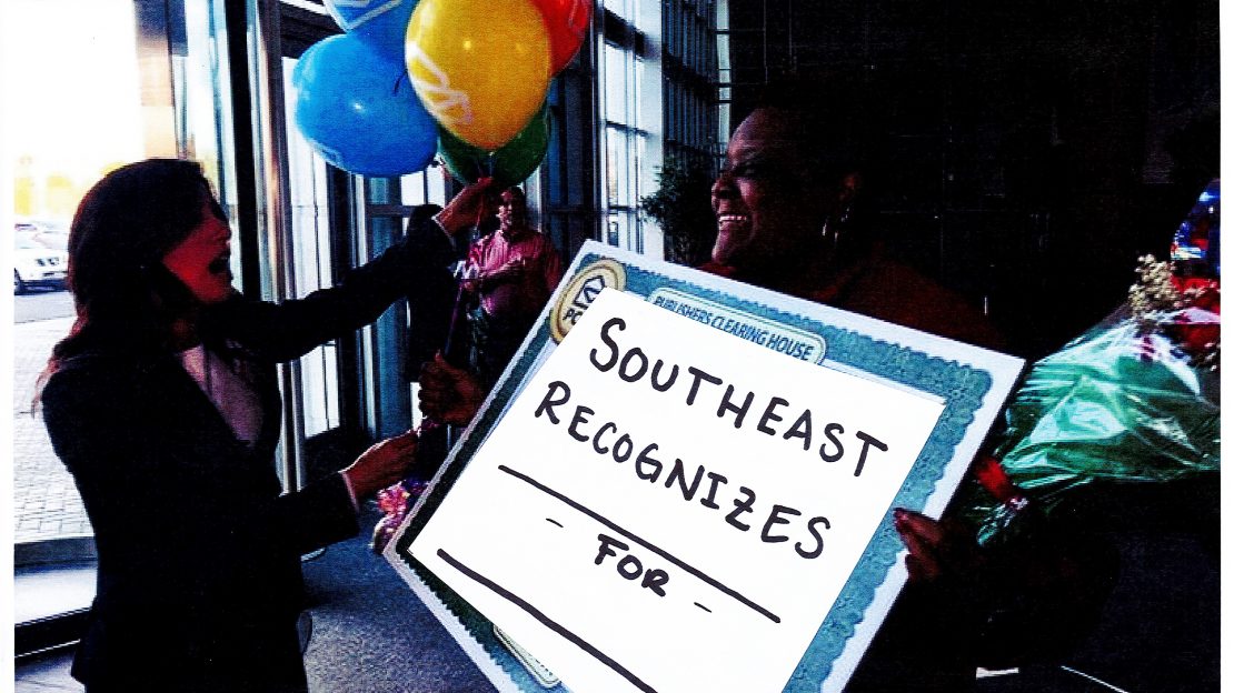 Southeast recognizes written on poster board