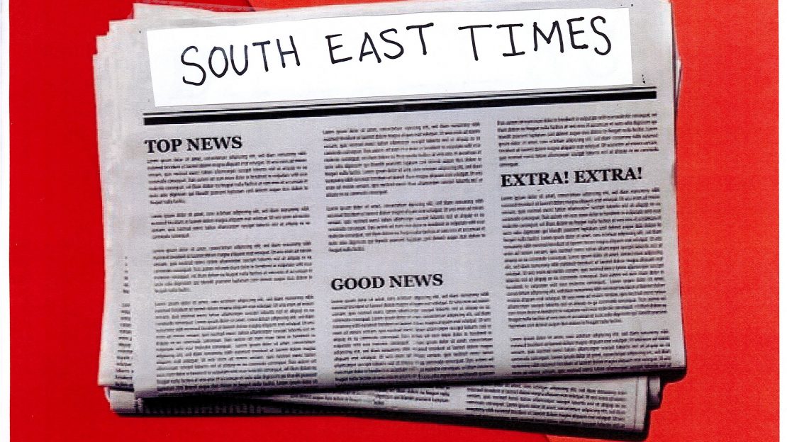 South east times written on newspaper