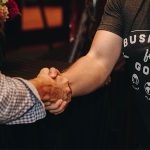 Two people shaking hands