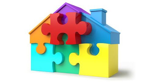 House made of puzzle pieces